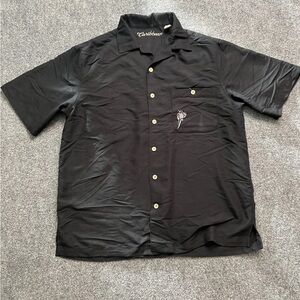 Caribbean Shirt Lose The Cracker Parrot Embroidered Medium Men’s Black Button